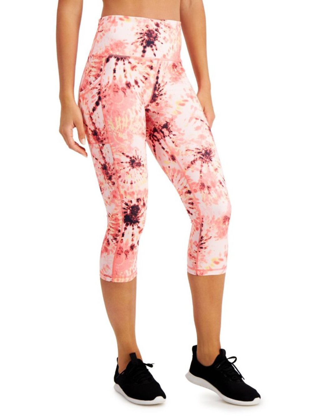 Ideology Womens Activewear Printed Cropped Leggings